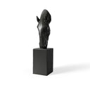 Modern Horse Head Sculpture on Pedestal
