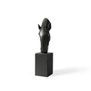 Modern Horse Head Sculpture on Pedestal